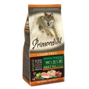 PRIMORDIAL GRAIN FREE- PIENSO NATURAL PARA PERROS ADULTOS CON POLLO Y SALMÓN