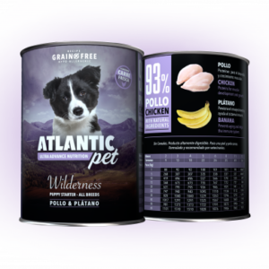 ATLANTIC PET LATA PERRO PUPPY POLLO Y PLATANO
