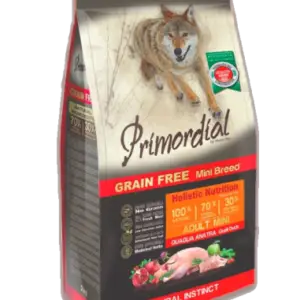 PRIMORDIAL GRAIN FREE PIENSO PARA PERROS MINI ADULTO PATO Y CODORNIZ