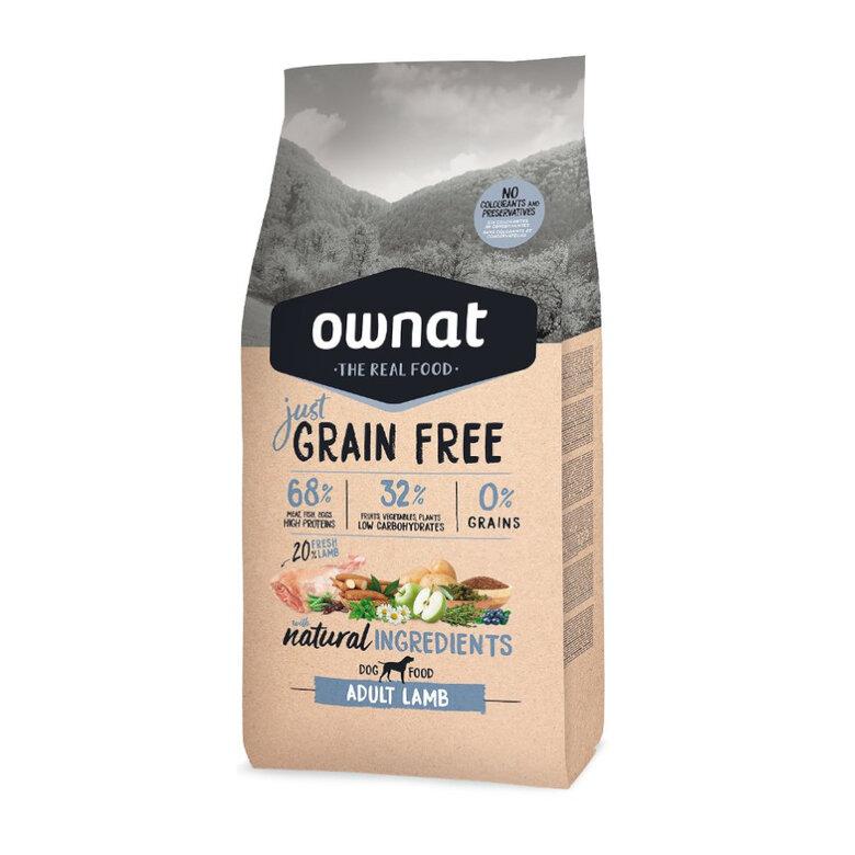 OWNAT JUST GRAIN FREE PERRO ADULTO CORDERO
